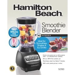 Smoothie Blender With 56oz Plastic Jar -Kitchenware Sales Shop 50190 pkg front eng