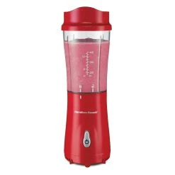Hamilton Beach Personal Blender With Travel Lid, Red