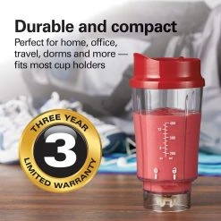 Hamilton Beach Personal Blender With Travel Lid, Red -Kitchenware Sales Shop 51101RV VPA 05