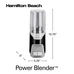 Hamilton Beach Power Blender™ 20 Oz. Blender With Sound Shield 17 Hamilton Beach Power Blender™ 20 Oz. Blender With Sound Shield -Kitchenware Sales Shop 53620 VPA 08