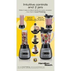 Hamilton Beach Wave Crusher® Blender With Two Jars -Kitchenware Sales Shop 58181 PKG Side ENG