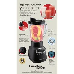 Hamilton Beach 40 Oz. Wave Crusher® Blender -Kitchenware Sales Shop 58185 PKG Side ENG