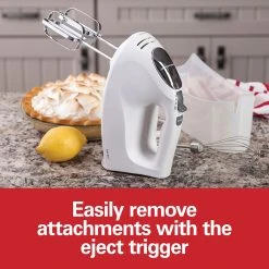 Hamilton Beach Hand Mixer With Snap-On Case -Kitchenware Sales Shop 62632R VPA 07