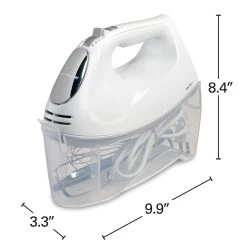 Hamilton Beach Hand Mixer With Snap-On Case -Kitchenware Sales Shop 62632R VPA 08