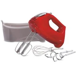 Hamilton Beach Hand Mixer With Snap-On Case And Dough Hooks