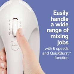Hamilton Beach 6 Speed Hand Mixer With Snap-On Case White -Kitchenware Sales Shop 62636 VPA 06