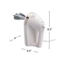 Hamilton Beach 6 Speed Hand Mixer With Snap-On Case White -Kitchenware Sales Shop 62636 VPA 08