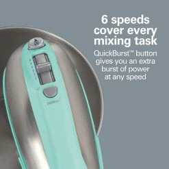 6 Speed Stand Mixer, Aqua Blue 12 6 Speed Stand Mixer, Aqua Blue -Kitchenware Sales Shop 64658 VPA 06