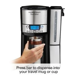 Hamilton Beach BrewStation® 12 Cup Programmable Coffee Maker With Removable Water Reservoir, Black & Stainless -Kitchenware Sales Shop CoffeeMaker BrewStation RemovableReservoir 47950 05