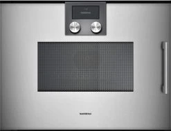 Gaggenau BMP251710 200 Series Combi-microwave Oven, Gaggenau Metallic, Left-hinged, Controls At The Top, Flush Design