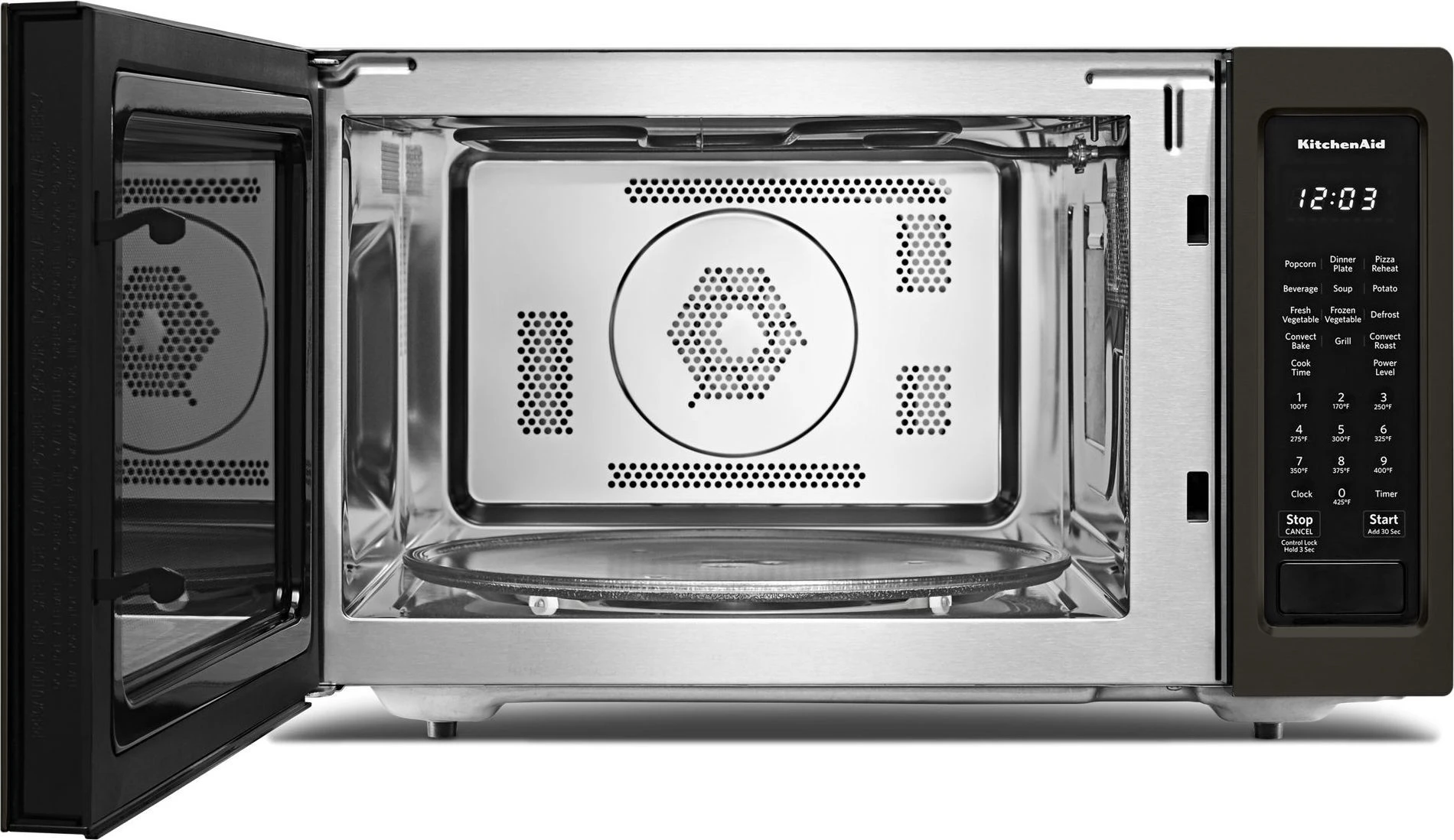 KitchenAid KMCC5015GBS 21 3/4" Countertop Convection Microwave Oven - 1000 Watt - Black Stainless Steel W/PrintShield Finish 3 KitchenAid KMCC5015GBS 21 3/4" Countertop Convection Microwave Oven - 1000 Watt - Black Stainless Steel W/PrintShield Finish - Image 3