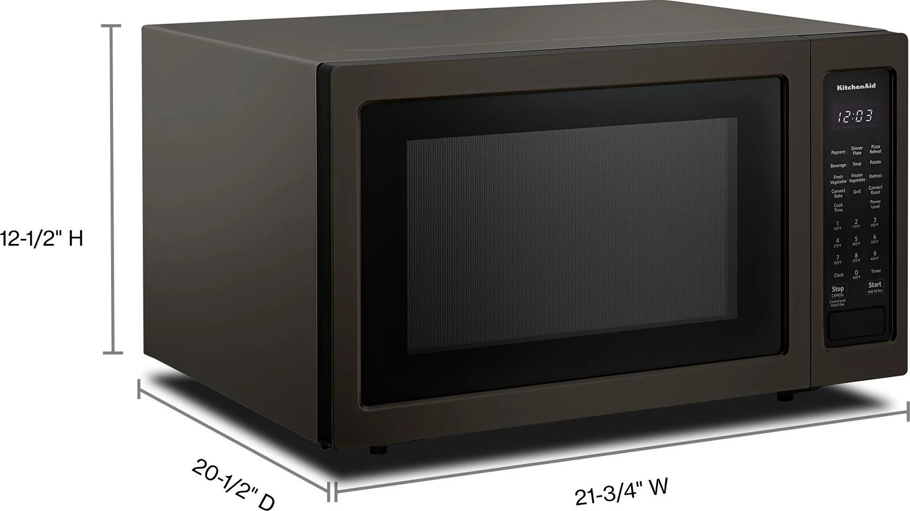 KitchenAid KMCC5015GBS 21 3/4" Countertop Convection Microwave Oven - 1000 Watt - Black Stainless Steel W/PrintShield Finish 8 KitchenAid KMCC5015GBS 21 3/4" Countertop Convection Microwave Oven - 1000 Watt - Black Stainless Steel W/PrintShield Finish - Image 8