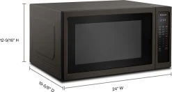 KitchenAid KMCS3022GBS 24" Countertop Microwave Oven - 1200 Watt - Black Stainless Steel W/PrintShield Finish -Kitchenware Sales Shop KitchenAid KMCS3022GBS 7