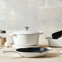 Le Creuset Signature Enameled Cast Iron 7-Piece Cookware Set -Kitchenware Sales Shop MS2210 7pc white set 3