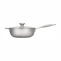 Le Creuset Nonstick Stainless Steel Saucier Pan 7 Le Creuset Nonstick Stainless Steel Saucier Pan -Kitchenware Sales Shop SSP6300 24 2