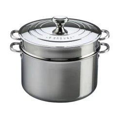 Le Creuset Signature Stainless Steel Stockpot With Colander Insert