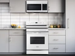 Samsung ME16A4021AW 1.6 Cu. Ft. Over-the-Range Microwave With Auto Cook In White -Kitchenware Sales Shop Samsung ME16A4021AW 2