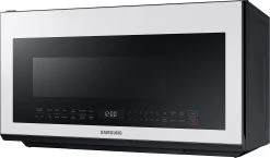 Samsung ME21B706B12 Bespoke Over-the-Range Microwave 2.1 Cu. Ft. With Sensor Cooking In White Glass -Kitchenware Sales Shop Samsung ME21B706B12 4