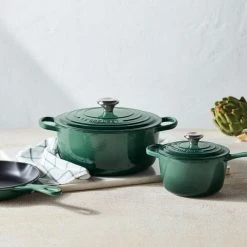 Le Creuset Signature Enameled Cast Iron 5-Piece Cookware Set -Kitchenware Sales Shop artichaut 5peiceCI set gallery