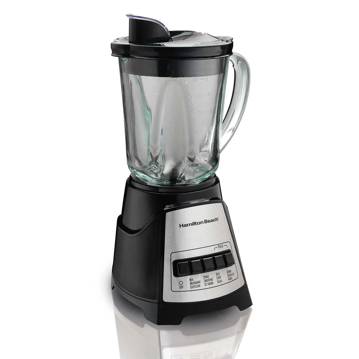 Hamilton Beach Power Elite® Multi-Function Blender With Mess-free 40oz Glass Jar, 700W Black & Stainless 5 Hamilton Beach Power Elite® Multi-Function Blender With Mess-free 40oz Glass Jar, 700W Black & Stainless - Image 5
