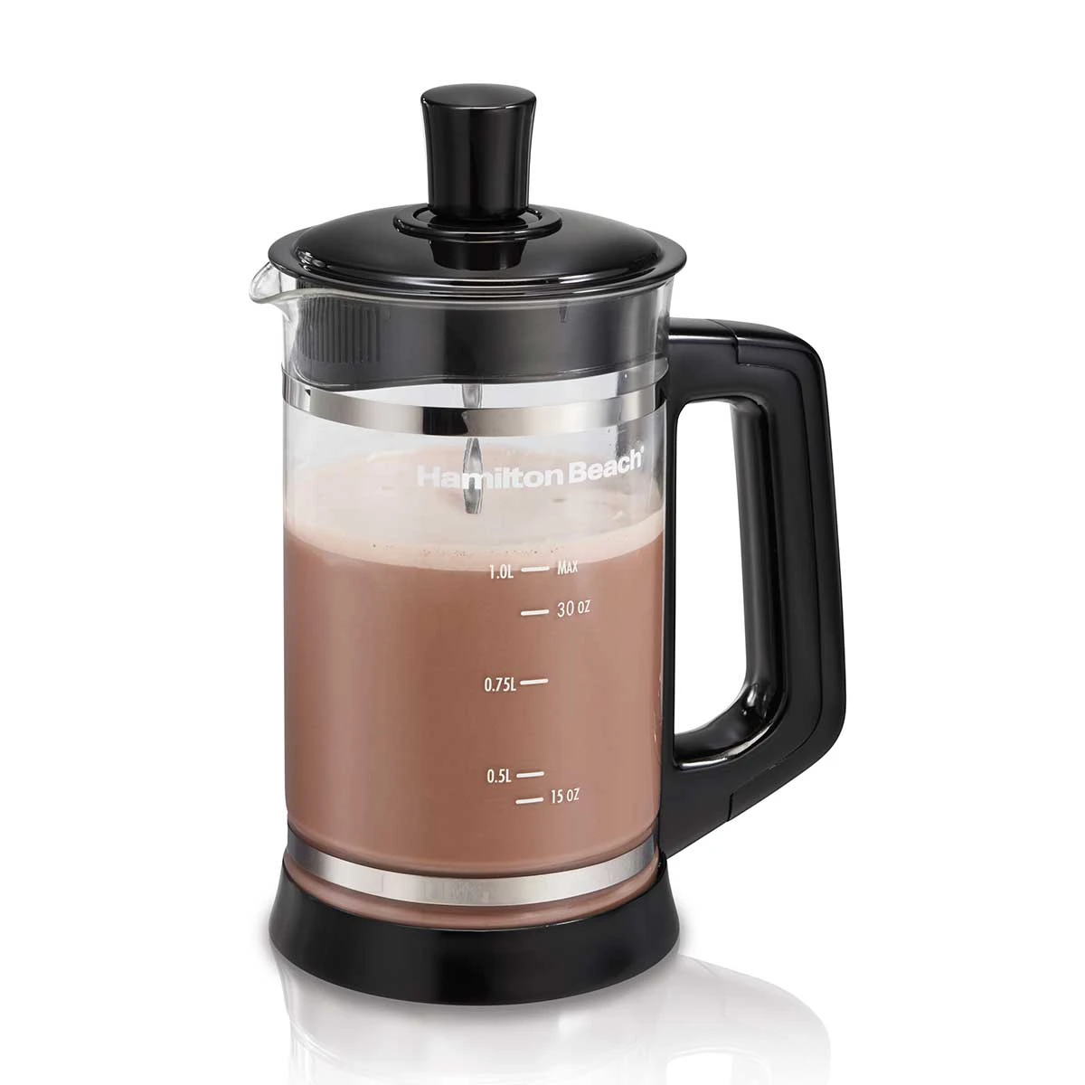 Hamilton Beach French Press Coffee Maker With Cocoa Attachment 2 Hamilton Beach French Press Coffee Maker With Cocoa Attachment - Image 2