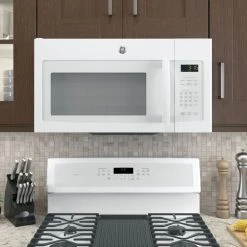 GE JNM3163DJWW 1.6 Cu. Ft. Over The Range Microwave Oven, 1000 W, 300 CFM - White -Kitchenware Sales Shop ge jnm3163djww 2