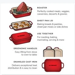 Le Creuset Signature Multifunction Roaster With Sheet Pan Lid -Kitchenware Sales Shop graphic roaster 1