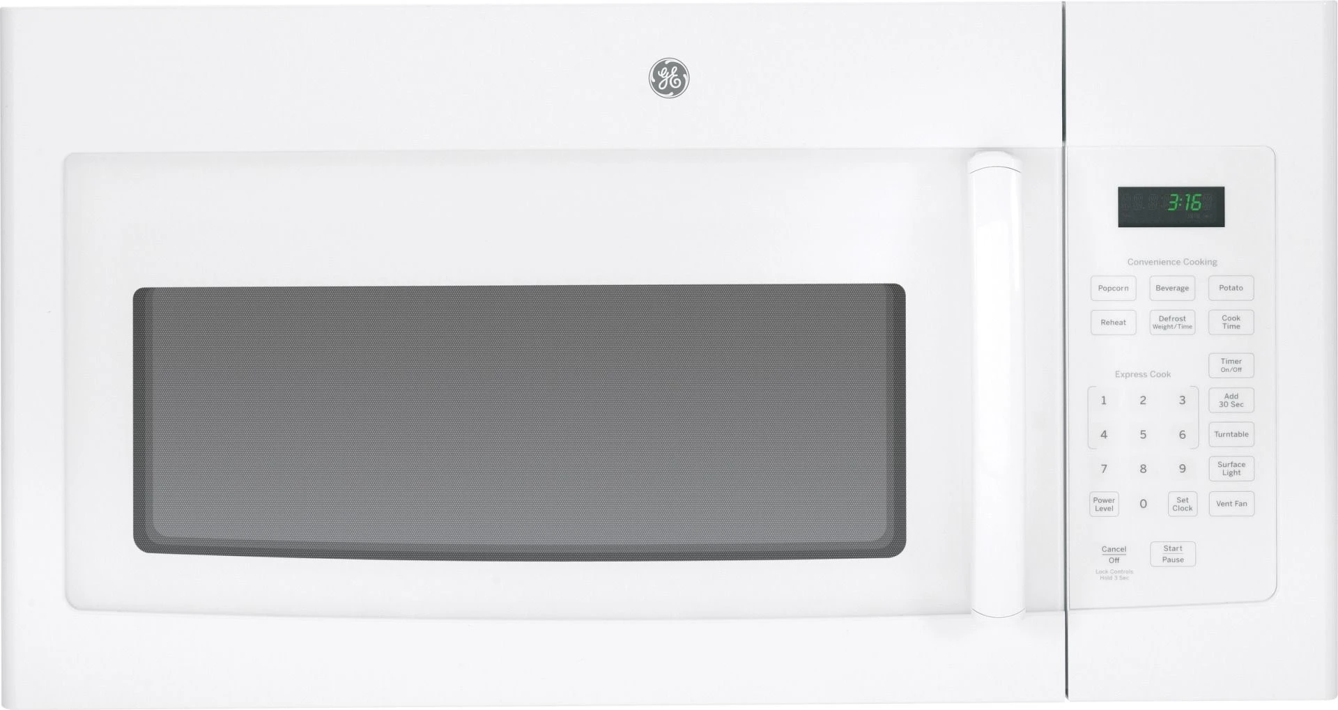 GE JVM3160DFWW 1.6 Cu. Ft. Over-the-Range Microwave Oven - White