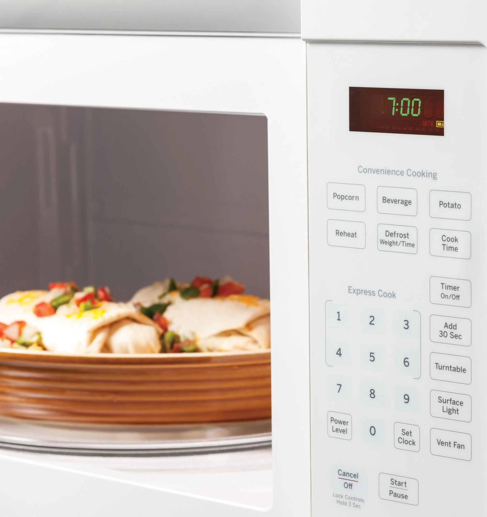 GE JVM3160DFWW 1.6 Cu. Ft. Over-the-Range Microwave Oven - White - Image 3