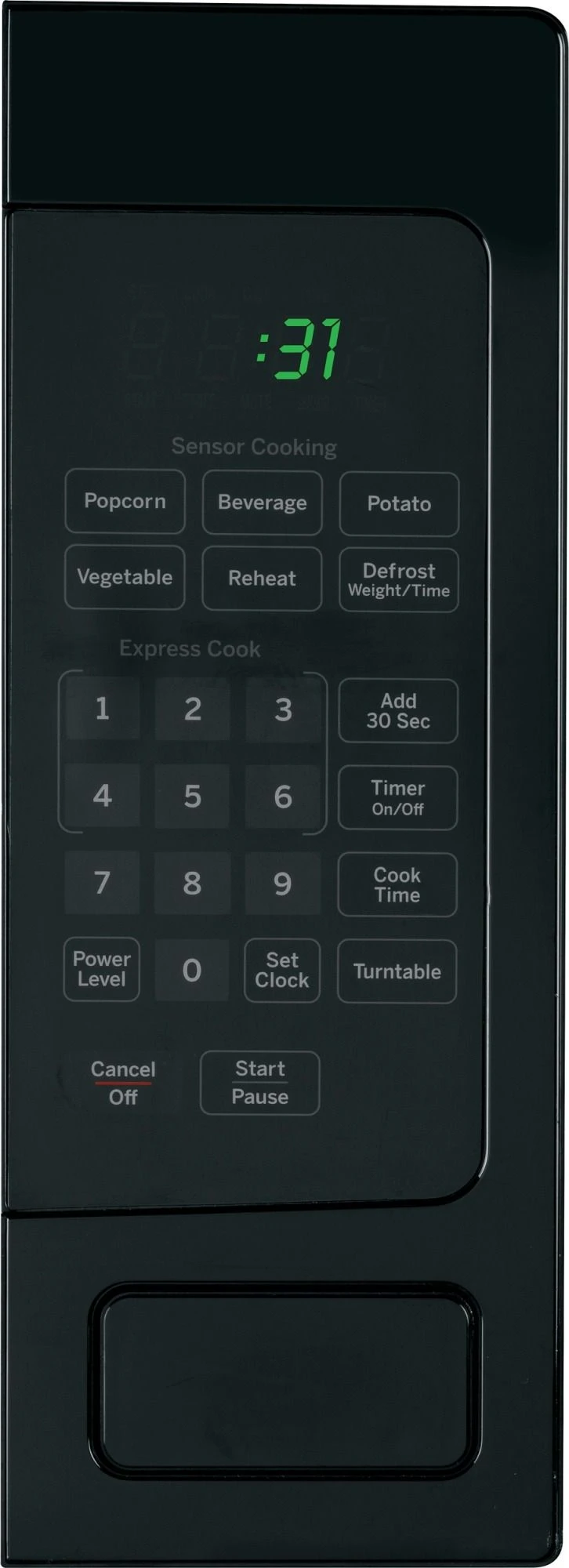 GE PEM31DFBB Profile 1.1 Cu. Ft. Microwave Oven, Countertop Or Built In - Black - Image 2