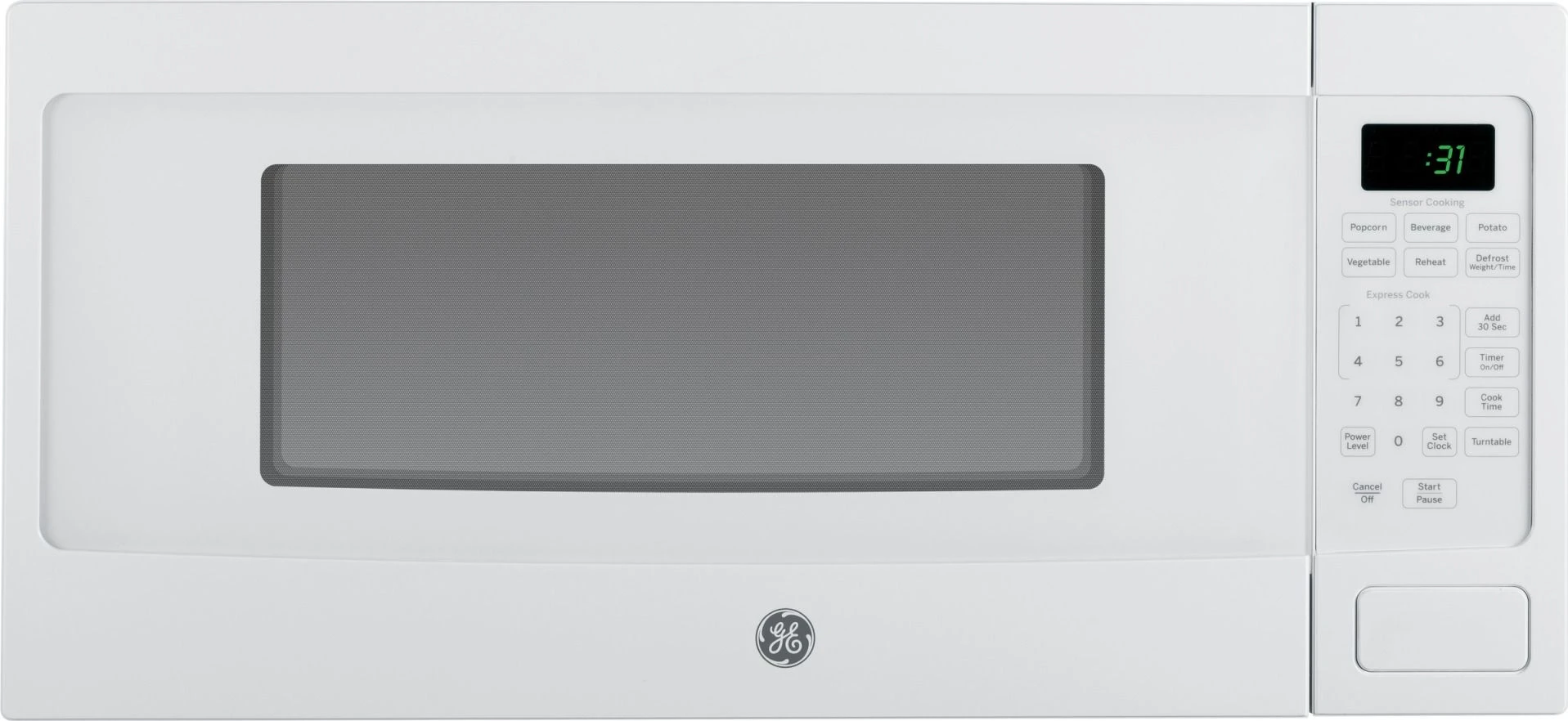 GE PEM31DFWW Profile 1.1 Cu. Ft. Microwave Oven, Countertop Or Built In - White