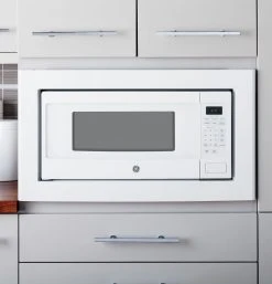 GE PEM31DFWW Profile 1.1 Cu. Ft. Microwave Oven, Countertop Or Built In - White -Kitchenware Sales Shop pem31dfww ge profile series 11 cu ft countertop microwave oven white 3