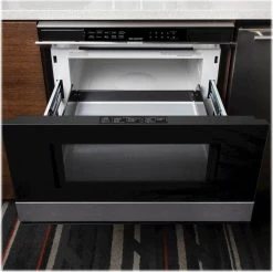 Sharp SMD2489ES | 24" Hidden Controls, Flushmount Microwave Drawer, Wifi - Stainless Steel, Wave2Open Door -Kitchenware Sales Shop smd2489es 24 hidden controls flushmount microwave drawer wifi stainless steel wave2open door 3